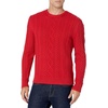 Amazon Essentials Mens Long-Sleeve 100% Cotton Fisherman Cable Crewneck Sweater(Red)