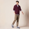 Amazon Essentials Men’s Long-Sleeve Cardigan With Shawl-Collar(Burgundy)