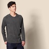 Amazon Essentials Men’s Long-Sleeve Henley Shirt(Charcoal Heather)