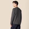 Amazon Essentials Men’s Long-Sleeve Henley Shirt(Charcoal Heather)