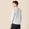 Amazon Essentials Men’s Long-Sleeve Henley Shirt(Light Grey Heather)