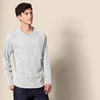 Amazon Essentials Men’s Long-Sleeve Henley Shirt(Light Grey Heather)