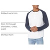 Amazon Essentials Men’s Long-Sleeve Henley Shirt(White/Navy)