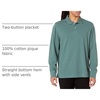 Amazon Essentials Men’s Long-Sleeve Pique Polo Shirt(Sage)