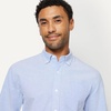 Amazon Essentials Men’s Long-Sleeve Pocket Oxford Shirt(Blue)