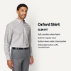 Amazon Essentials Men’s Long-Sleeve Pocket Oxford Shirt(Grey)