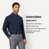 Amazon Essentials Men’s Long-Sleeve Pocket Oxford Shirt(Navy)
