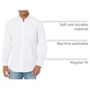 Amazon Essentials Men’s Long-Sleeve Pocket Oxford Shirt(White)