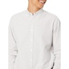 Amazon Essentials Men’s Long-Sleeve Regular-Fit Cotton Thermal Waffle Knit Shirt(Light Grey White Vertical Stripe)