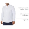 Amazon Essentials Men’s Long-Sleeve Regular-Fit Cotton Thermal Waffle Knit Shirt(Powder Blue Vertical Stripe)