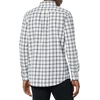 Amazon Essentials Men’s Long-Sleeve Regular-Fit Stretch Poplin Shirt(Dark Navy White Plaid)