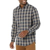 Amazon Essentials Men’s Long-Sleeve Regular-Fit Stretch Poplin Shirt(Gold/Navy  Check)