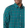 Amazon Essentials Men’s Long-Sleeve Regular-Fit Stretch Poplin Shirt(Green/Gold  Check)