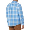 Amazon Essentials Men’s Long-Sleeve Regular-Fit Stretch Poplin Shirt(Light Blue/Indigo  Plaid)