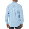Amazon Essentials Men’s Long-Sleeve Regular-Fit Stretch Poplin Shirt(Light Blue/White  Gingham)