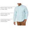 Amazon Essentials Men’s Long-Sleeve Regular-Fit Stretch Poplin Shirt(Light Blue/White  Plaid)