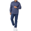 Amazon Essentials Men’s Long-Sleeve Regular-Fit Stretch Poplin Shirt(Navy  Tonal Floral Print)