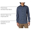 Amazon Essentials Men’s Long-Sleeve Regular-Fit Stretch Poplin Shirt(Navy  Tonal Floral Print)