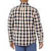 Amazon Essentials Men’s Long-Sleeve Regular-Fit Stretch Poplin Shirt(Navy/Gold  Plaid)