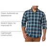 Amazon Essentials Men’s Long-Sleeve Regular-Fit Stretch Poplin Shirt(Navy/Green  Plaid)