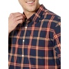 Amazon Essentials Men’s Long-Sleeve Regular-Fit Stretch Poplin Shirt(Navy/Red  Plaid)