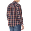 Amazon Essentials Men’s Long-Sleeve Regular-Fit Stretch Poplin Shirt(Navy/Red  Plaid)