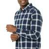Amazon Essentials Men’s Long-Sleeve Regular-Fit Stretch Poplin Shirt(Navy/White  Buffalo Plaid)