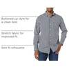 Amazon Essentials Men’s Long-Sleeve Regular-Fit Stretch Poplin Shirt(Navy/White  Gingham)