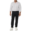Amazon Essentials Men’s Long-Sleeve Regular-Fit Stretch Poplin Shirt(Pink/White  Buffalo Plaid)