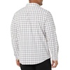 Amazon Essentials Men’s Long-Sleeve Regular-Fit Stretch Poplin Shirt(Pink/White  Buffalo Plaid)