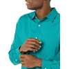 Amazon Essentials Men’s Long-Sleeve Regular-Fit Stretch Poplin Shirt(Teal)