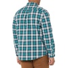 Amazon Essentials Men’s Long-Sleeve Regular-Fit Stretch Poplin Shirt(Teal Blue White Plaid)