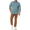 Amazon Essentials Men’s Long-Sleeve Regular-Fit Stretch Poplin Shirt(Teal/White  Plaid)