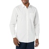 Amazon Essentials Men’s Long-Sleeve Regular-Fit Stretch Poplin Shirt(White)