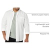 Amazon Essentials Men’s Long-Sleeve Regular-Fit Stretch Poplin Shirt(White)