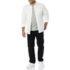 Amazon Essentials Men’s Long-Sleeve Regular-Fit Stretch Poplin Shirt(White)