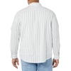 Amazon Essentials Men’s Long-Sleeve Regular-Fit Stretch Poplin Shirt(White/Multicolor  Stripe)