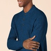 Amazon Essentials Men’s Long-Sleeve Soft Touch Cotton Blend Henley Sweater(Blue)