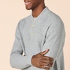 Amazon Essentials Men’s Long-Sleeve Soft Touch Cotton Blend Henley Sweater(Medium Grey Heather)
