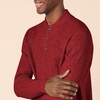 Amazon Essentials Men’s Long-Sleeve Soft Touch Cotton Blend Henley Sweater(Red)