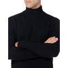 Amazon Essentials Men’s Long-Sleeve Soft Touch Cotton Blend Turtleneck Sweater(Black)