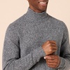 Amazon Essentials Men’s Long-Sleeve Soft Touch Cotton Blend Turtleneck Sweater(Charcoal Marl)