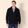 Amazon Essentials Men’s Long-Sleeve Soft Touch Shawl Collar Cardigan(Black)