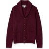Amazon Essentials Men’s Long-Sleeve Soft Touch Shawl Collar Cardigan(Burgundy)