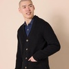 Amazon Essentials Men’s Long-Sleeve Soft Touch V-Neck Cardigan Sweater(Black)