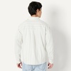Amazon Essentials Men’s Modern Oversized-Fit Cotton Button-Down Oxford Shirt(Ivory Light Sage Green Stripe)