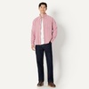 Amazon Essentials Men’s Modern Oversized-Fit Cotton Button-Down Oxford Shirt(Mauve Dark Chestnut Brown Stripe)