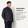 Amazon Essentials Men’s Modern Oversized-Fit Denim Button-Down Shirt, Button Front(Black)
