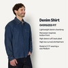 Amazon Essentials Men’s Modern Oversized-Fit Denim Button-Down Shirt, Button Front(Medium Blue Vintage)