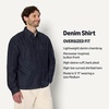 Amazon Essentials Men’s Modern Oversized-Fit Denim Button-Down Shirt, Button Front(Rinse)